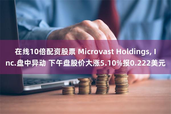 在线10倍配资股票 Microvast Holdings, Inc.盘中异动 下午盘股价大涨5.10%报0.222美元